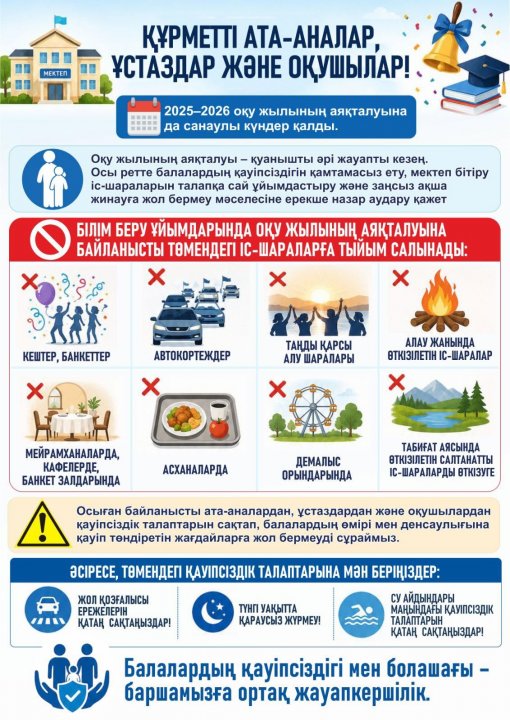 Құрметті ата-аналар, ұстаздар және оқушылар!